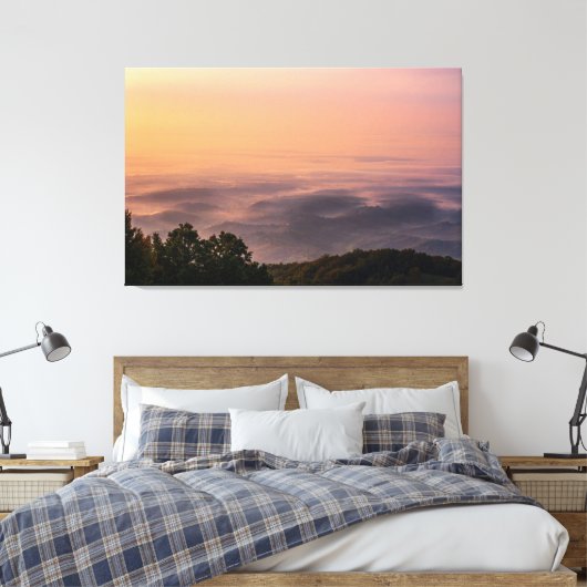 Zonsopgang kleur burst canvas afdruk (Insitu (Slaapkamer))