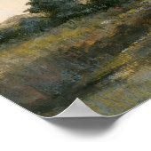 Zonsopgang Landschap met River Fine Art Poster (Hoek)