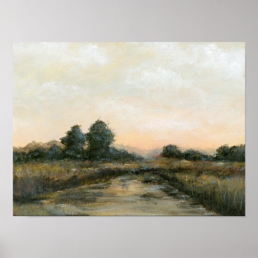  Zonsopgang Landschap met River Fine Art Poster (Voorkant)