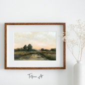 Zonsopgang Landschap met River Fine Art Poster