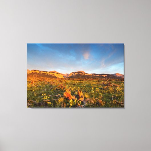 Zonsopgang Lights Blackleaf Canyon 2 Canvas Afdruk (Voorkant)
