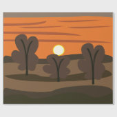 Zonsopgang Lucht Landschap Cadeaupapier (Vlak)