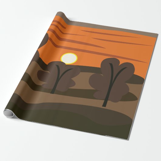 Zonsopgang Lucht Landschap Cadeaupapier (Uitgerold)