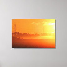 "Zonsopgang met Ochtendmist" Canvasprint