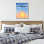 Zonsopgang Muur Kunst Canvas Afdruk (Insitu (Slaapkamer))