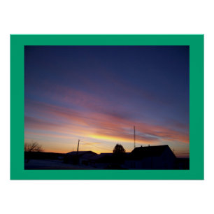 Zonsopgang Muur Kunst Design Perfect Poster
