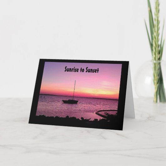 ZONSOPGANG NAAR ZONSONDERGANG TWEELING - GELUKKIGE KAART (Voorkant)