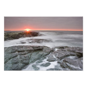 Zonsopgang nabij Brenton Point State Park aan de O Foto Afdruk