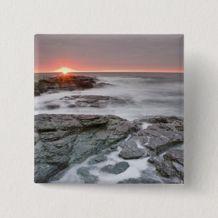 Zonsopgang nabij Brenton Point State Park aan de O Vierkante Button 5,1 Cm