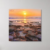 Zonsopgang oceaan kustlijn Canvas  Afdruk (Voorkant)