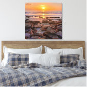 Zonsopgang oceaan kustlijn Canvas  Afdruk (Insitu (Slaapkamer))
