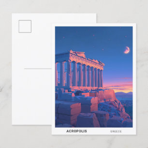 Zonsopgang op de Acropolis Griekenland Reizen Briefkaart