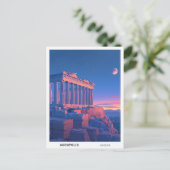 Zonsopgang op de Acropolis Griekenland Reizen Briefkaart (Staand voorkant)