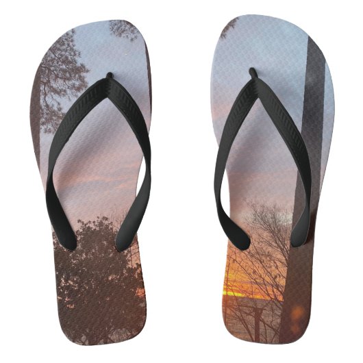 Zonsopgang op de baai flip flop sandalen (Voetbed)