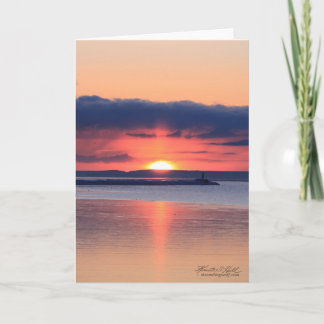 Zonsopgang op de golfbreker kaart