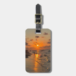 Zonsopgang op de kust van Texas, gepersonaliseerd  Bagagelabel