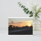 zonsopgang op de werf van west springfield briefkaart (Staand voorkant)