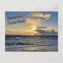 Zonsopgang op een Briefkaart in Florida Beach