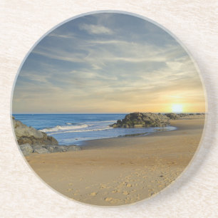 Zonsopgang op een Sandy Shoreline Zandsteen Onderzetter