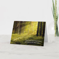 Zonsopgang op Forest Ferns Sympathy Card