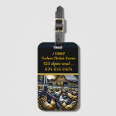 Zonsopgang op het Boerderij met een Brahma Chicken Bagagelabel (Voorkant (verticaal))