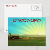 Zonsopgang op het Boerderij Paradise Aankondigingskaart (Voorkant / Achterkant)