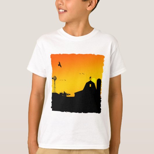zonsopgang op het boerderij t-shirt (Voorkant)