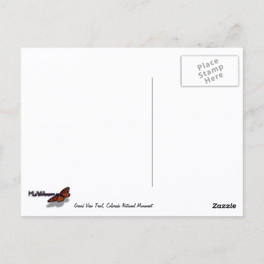 Zonsopgang op het Grand View Trail bij CO Monument Briefkaart (Achterkant)