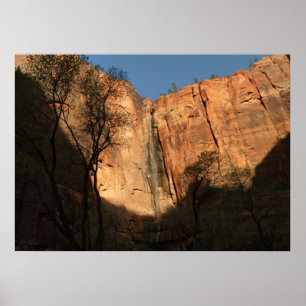 Zonsopgang op het Riverside Walk Trail in Zion Poster