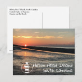 Zonsopgang op het strand | Hilton Head-Briefkaart Briefkaart (Voorkant / Achterkant)