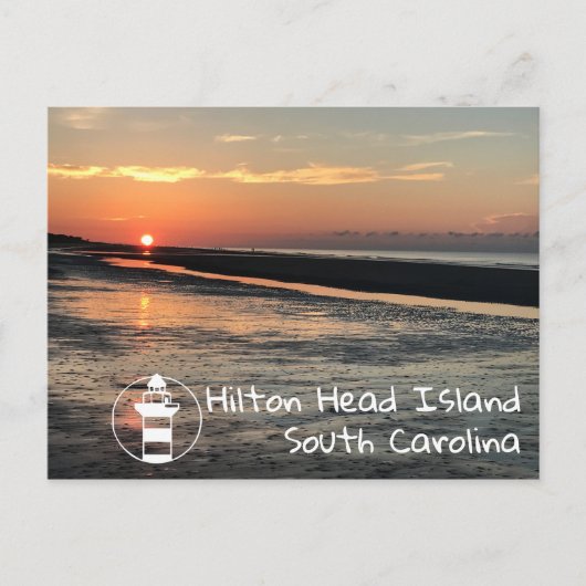 Zonsopgang op het strand | Hilton Head-Briefkaart Briefkaart (Voorkant)
