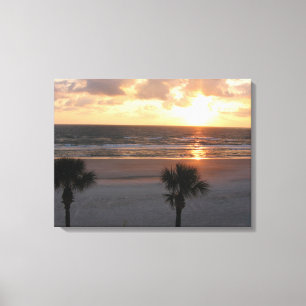Zonsopgang op het strand Ingewikkeld Canvas