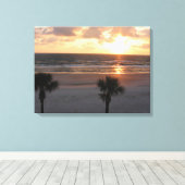 Zonsopgang op het strand Ingewikkeld Canvas Afdruk (Insitu (Houten vloer))