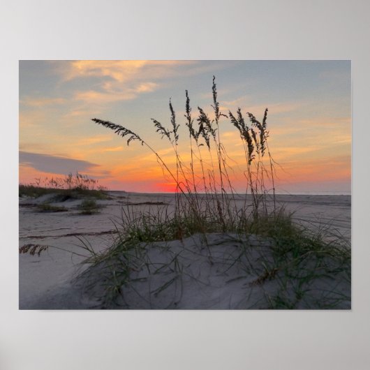 Zonsopgang op het strand - Kust Eiland Leven Poster (Voorkant)