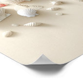 Zonsopgang op het strand & schelpen poster (Hoek)