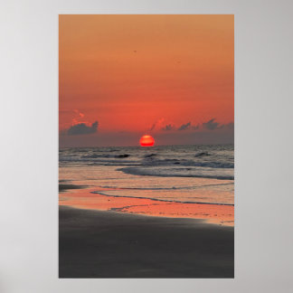 Zonsopgang op het strand van Isle Of Palms Poster