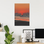 Zonsopgang op het strand van Isle Of Palms Poster (Thuiskantoor)