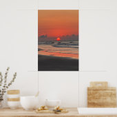Zonsopgang op het strand van Isle Of Palms Poster (Keuken)