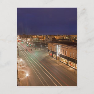 Zonsopgang op Main Street in Bismarck, North Dakot Briefkaart