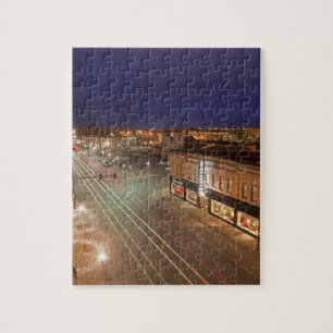 Zonsopgang op Main Street in Bismarck, North Dakot Legpuzzel