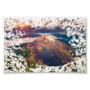 Zonsopgang op Mount Fuji Artistiek Landschap Foto Afdruk