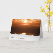 zonsopgang op water voor sympathie kaart (Gele Bloem)