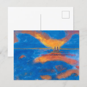 Zonsopgang op zee Emil Nolde Briefkaart