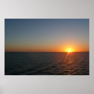 Zonsopgang op zee III Oceaan Horizon Zeegezicht Poster