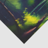 Zonsopgang over besneeuwde bergen en meren tissuepapier (Detail)