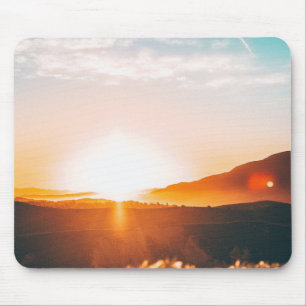 zonsopgang over de berg muismat