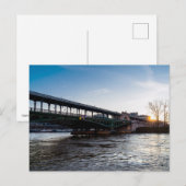 Zonsopgang over de Bir-Hakeim brug in de winter -  Briefkaart (Voorkant / Achterkant)