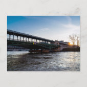 Zonsopgang over de Bir-Hakeim brug in de winter -  Briefkaart (Voorkant)