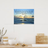 zonsopgang over de Isaiah-oceaan 40:31 Poster (Keuken)