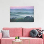 Zonsopgang over een Toscaans landschapsdoek Canvas Afdruk (Insitu (Woonkamer))